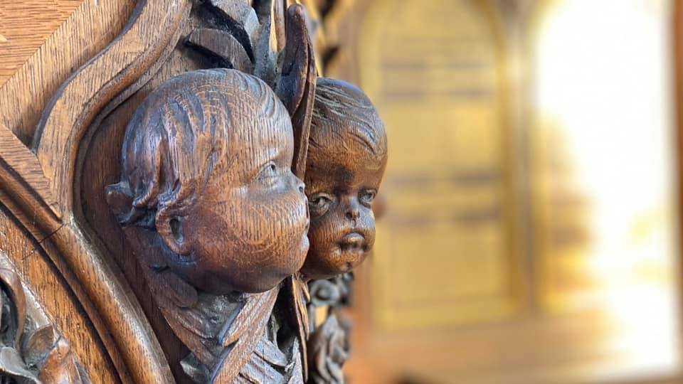 church-pulpit-carvings image